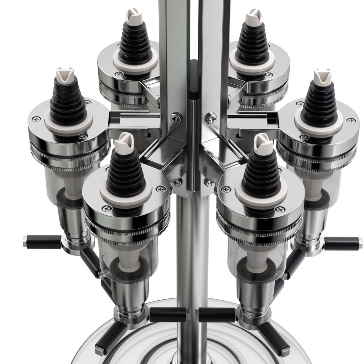 Liquor Dispenser with Bottles 3D model_6