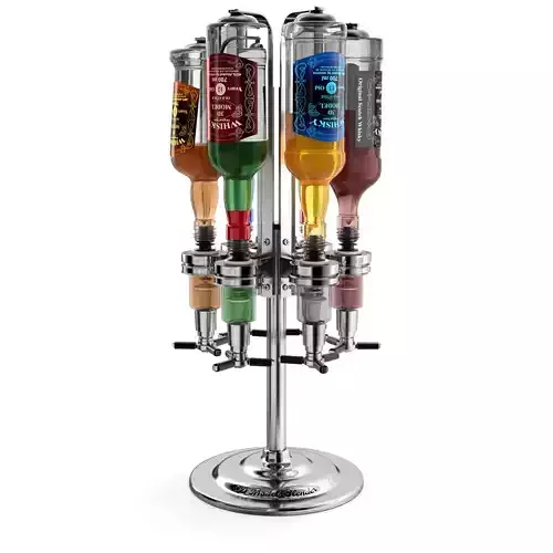 Liquor Dispenser with Bottles