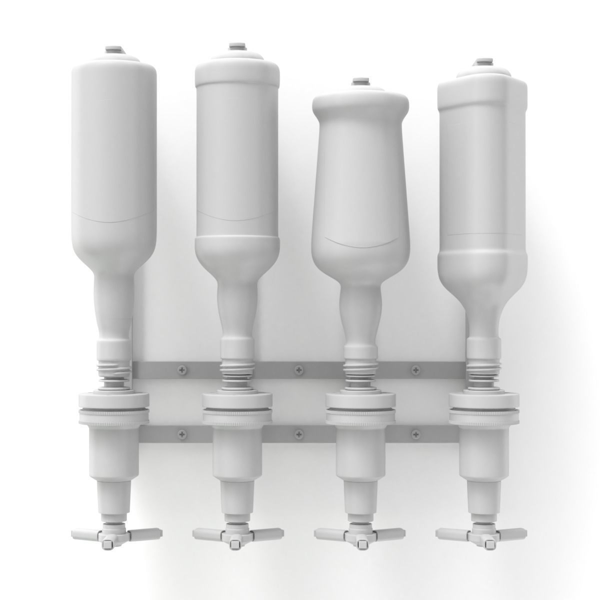 Liquor Dispenser with Bottles 3D model_17