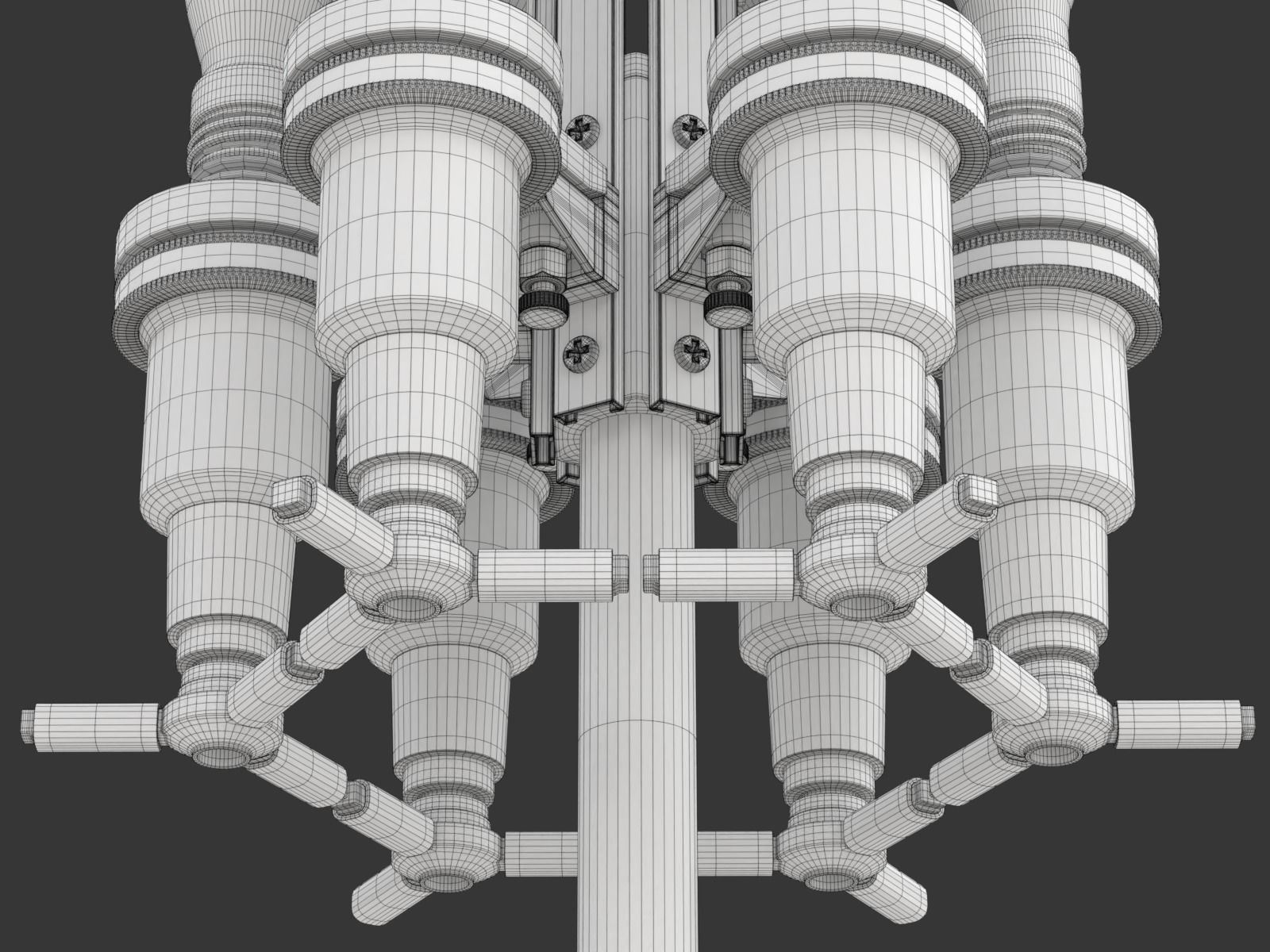 Liquor Dispenser with Bottles 3D model_40