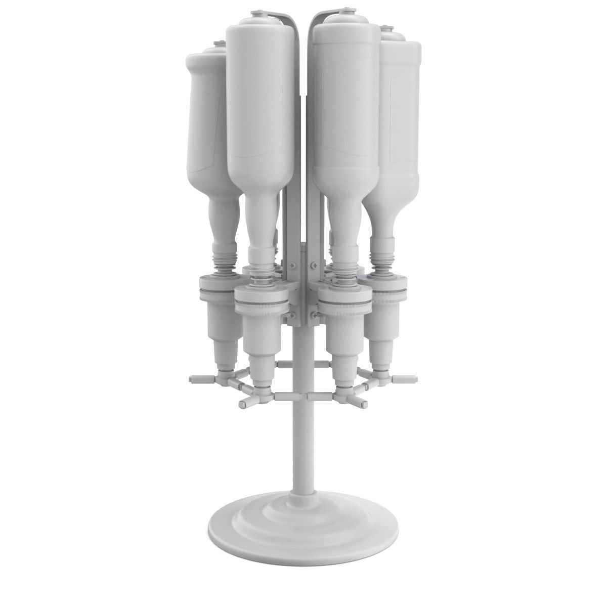 Liquor Dispenser with Bottles 3D model_19