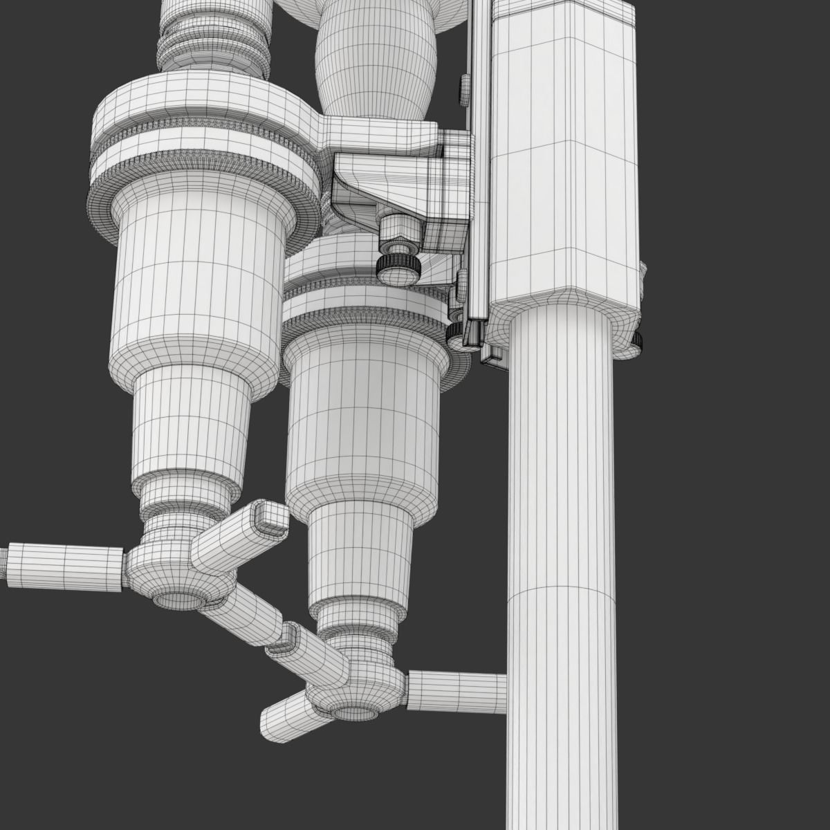 Liquor Dispenser with Bottles 3D model_42