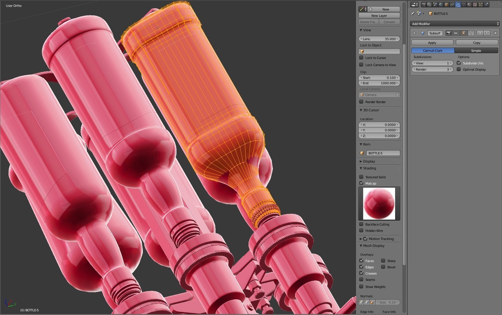 Liquor Dispenser with Bottles 3D model_27