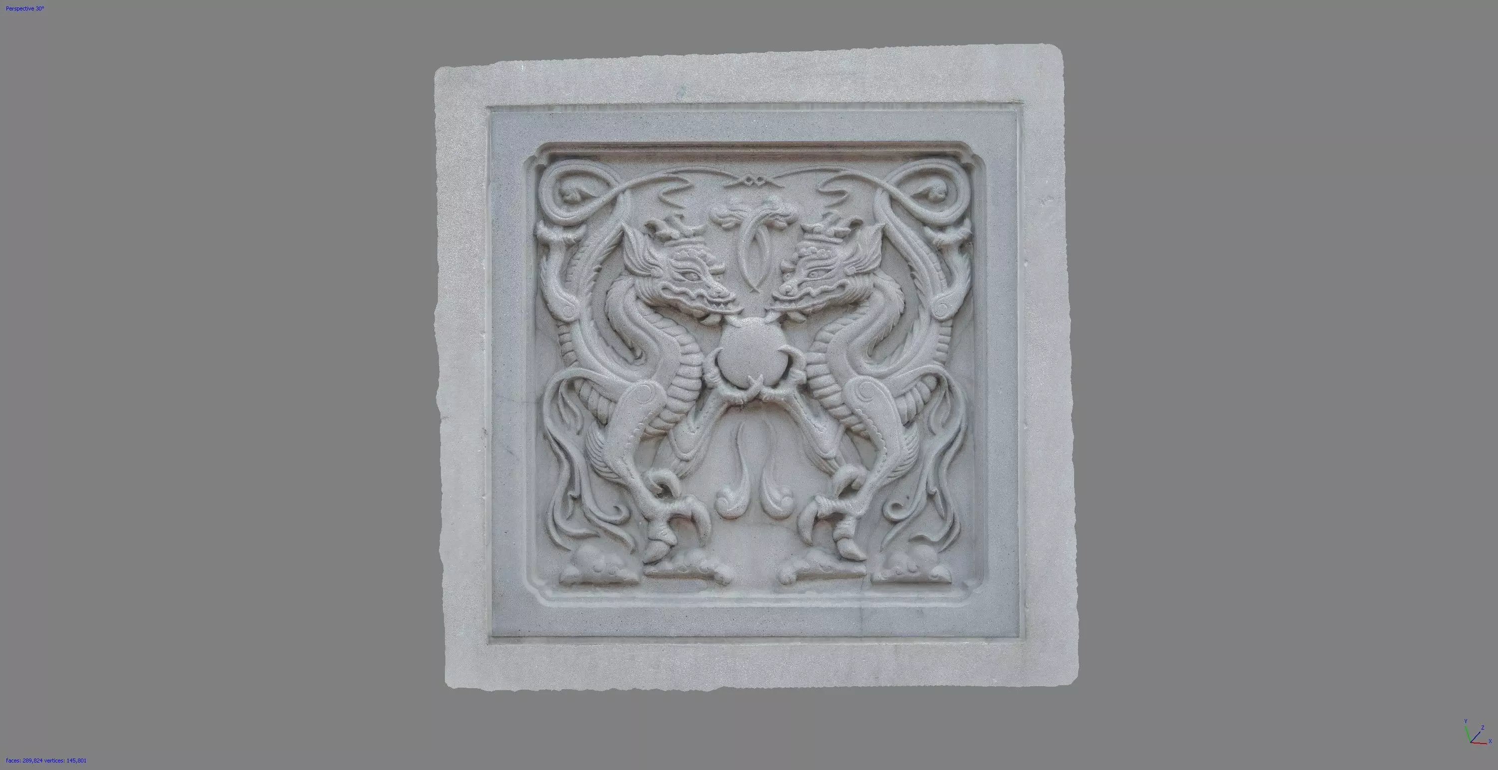 Chinese Dragon bas-relief in chinatown Washington DC Free 3D model