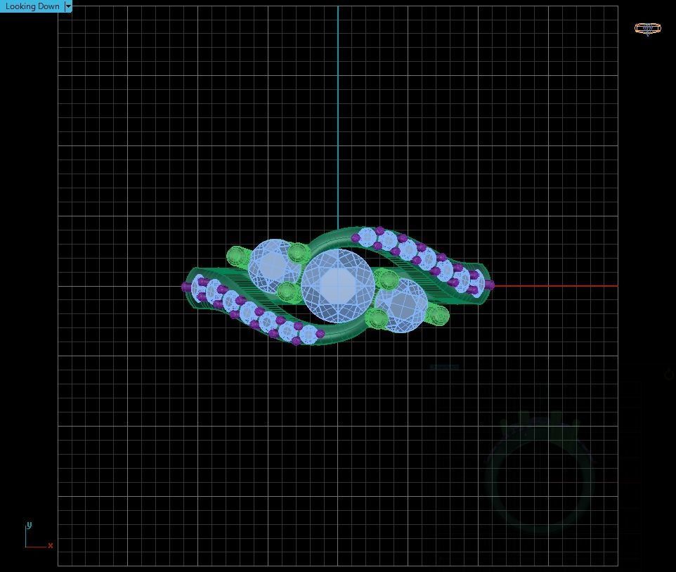 3 Stones Engagement ring 3D print model_5