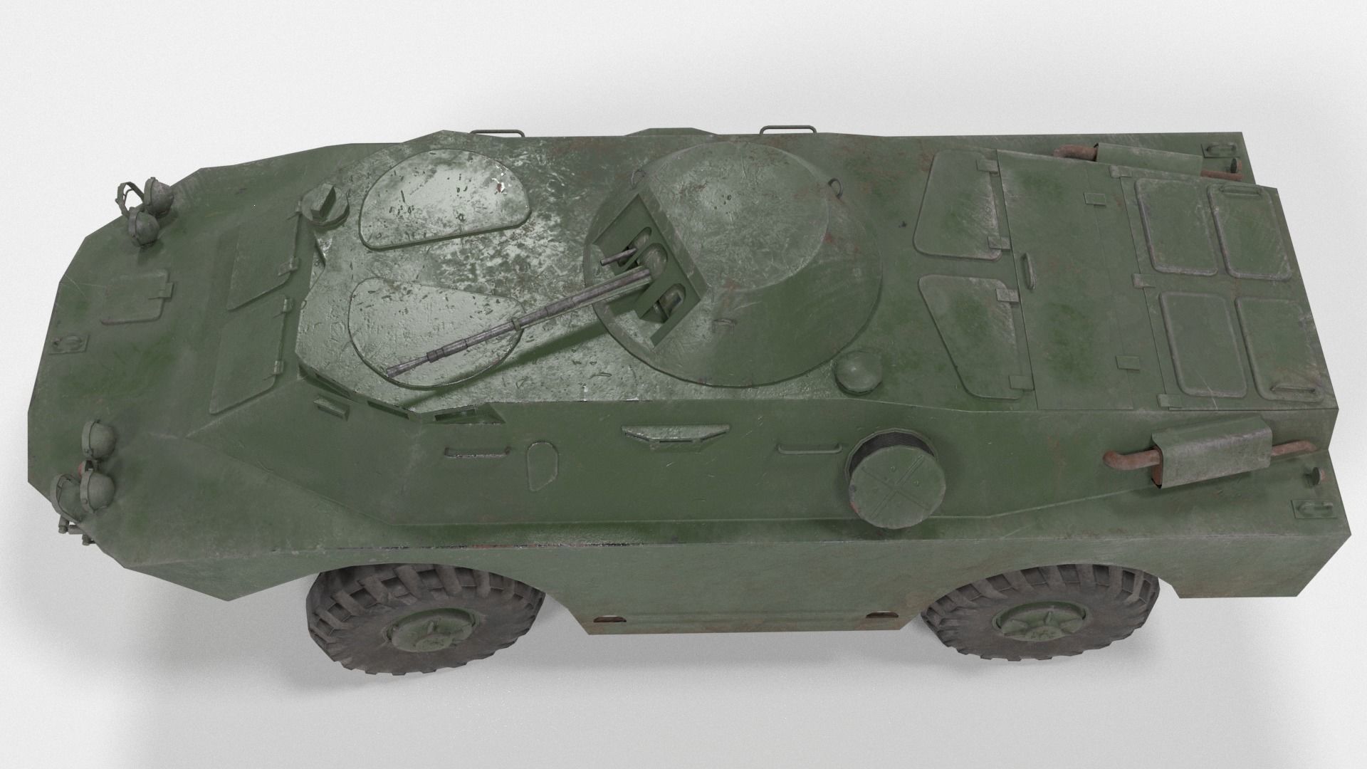 Low poly BRDM-2 russian armoured vehicle Low-poly 3D model_7
