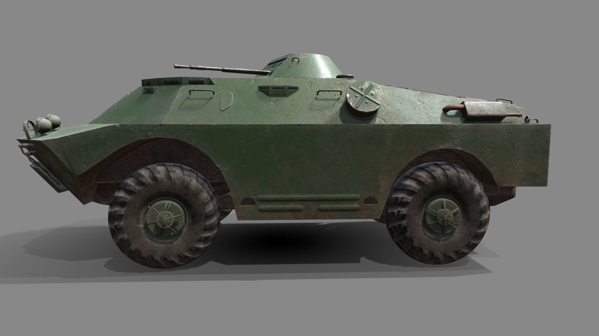 Low poly BRDM-2 russian armoured vehicle Low-poly 3D model_17