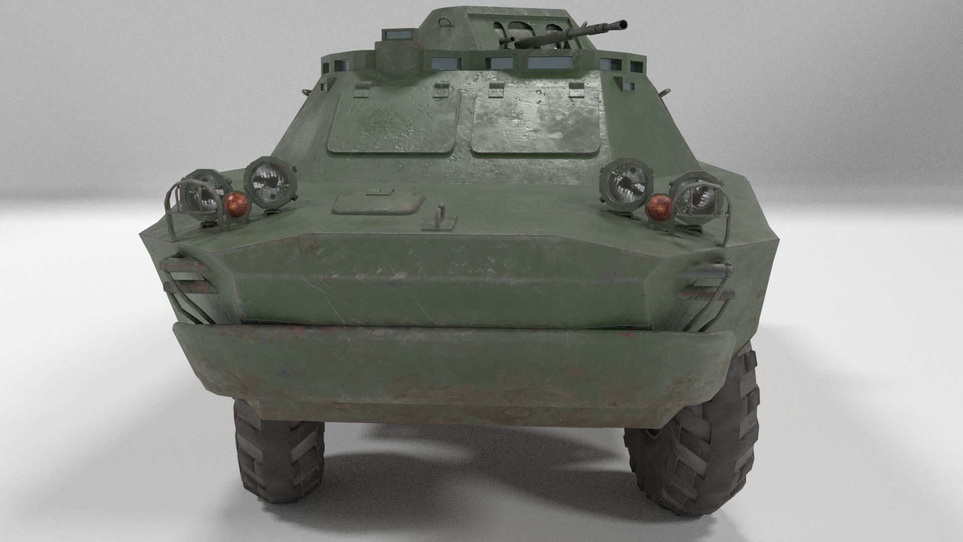 Low poly BRDM-2 russian armoured vehicle Low-poly 3D model_6