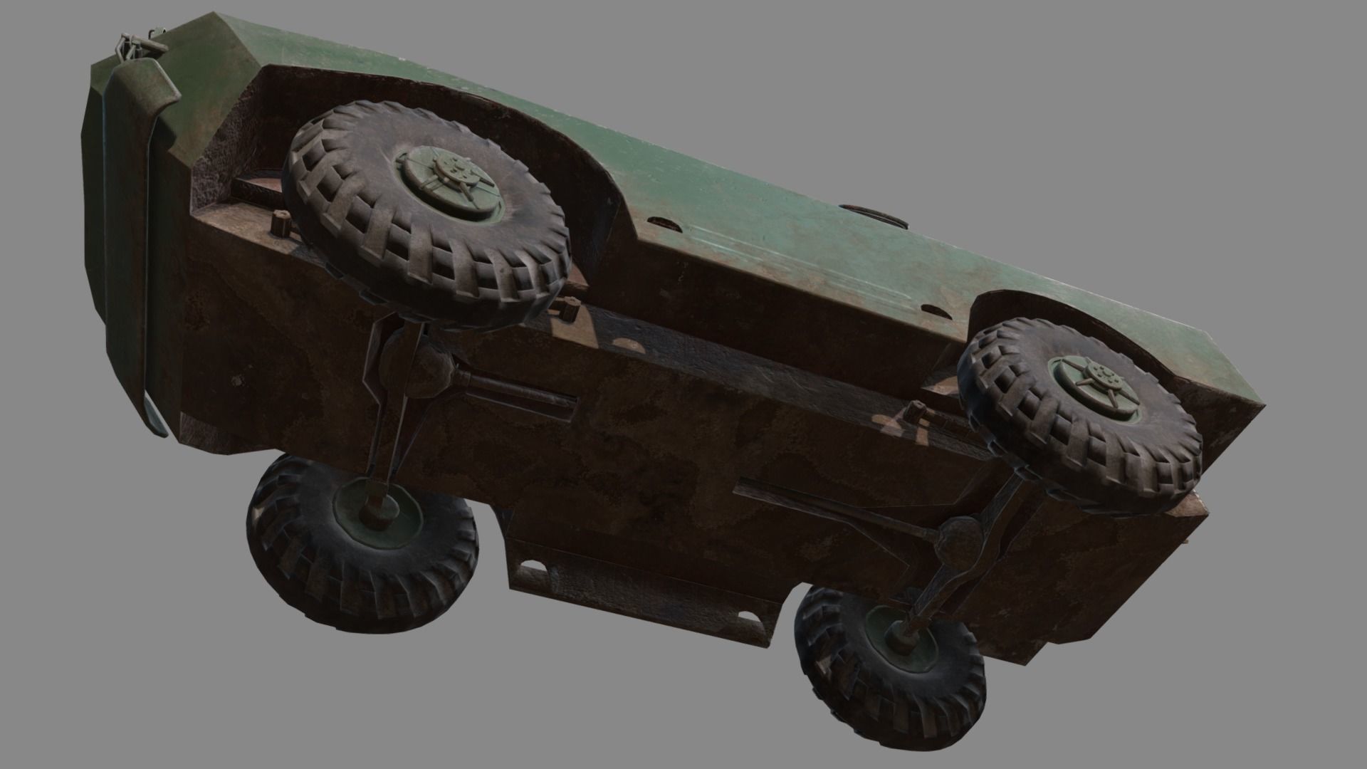 Low poly BRDM-2 russian armoured vehicle Low-poly 3D model_20