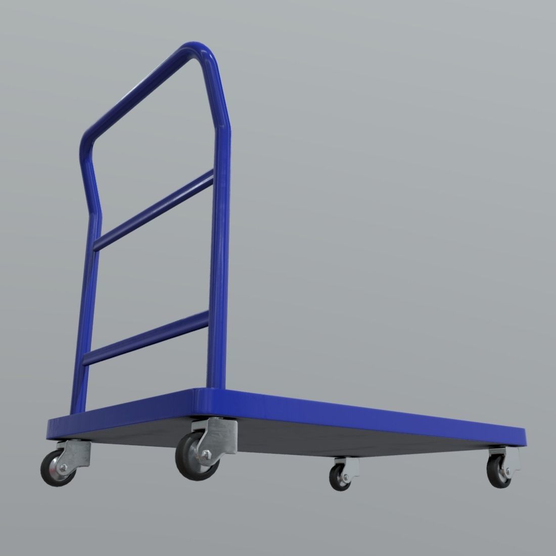 Platform Truck Low-poly 3D model_7