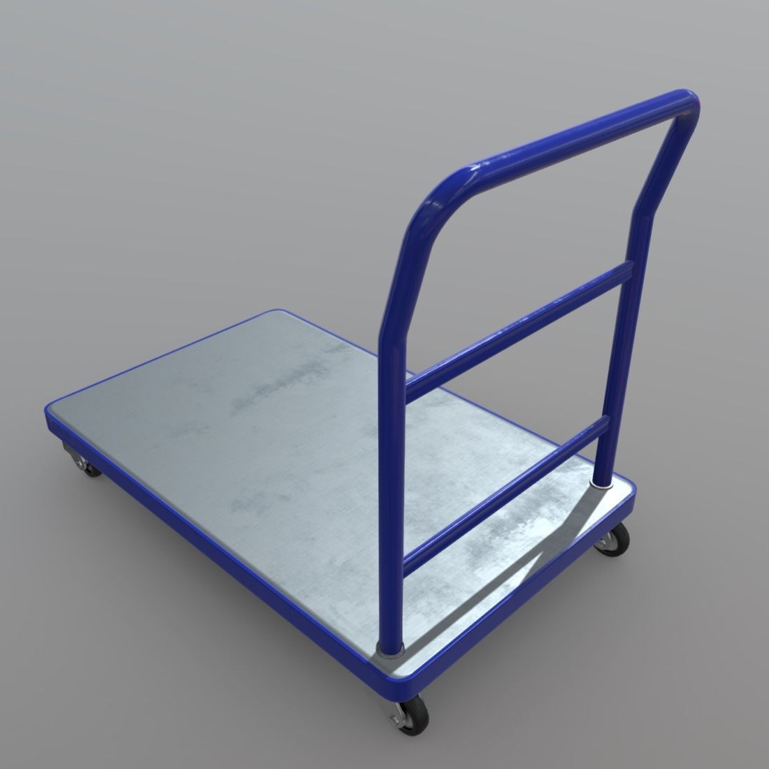 Platform Truck Low-poly 3D model_3