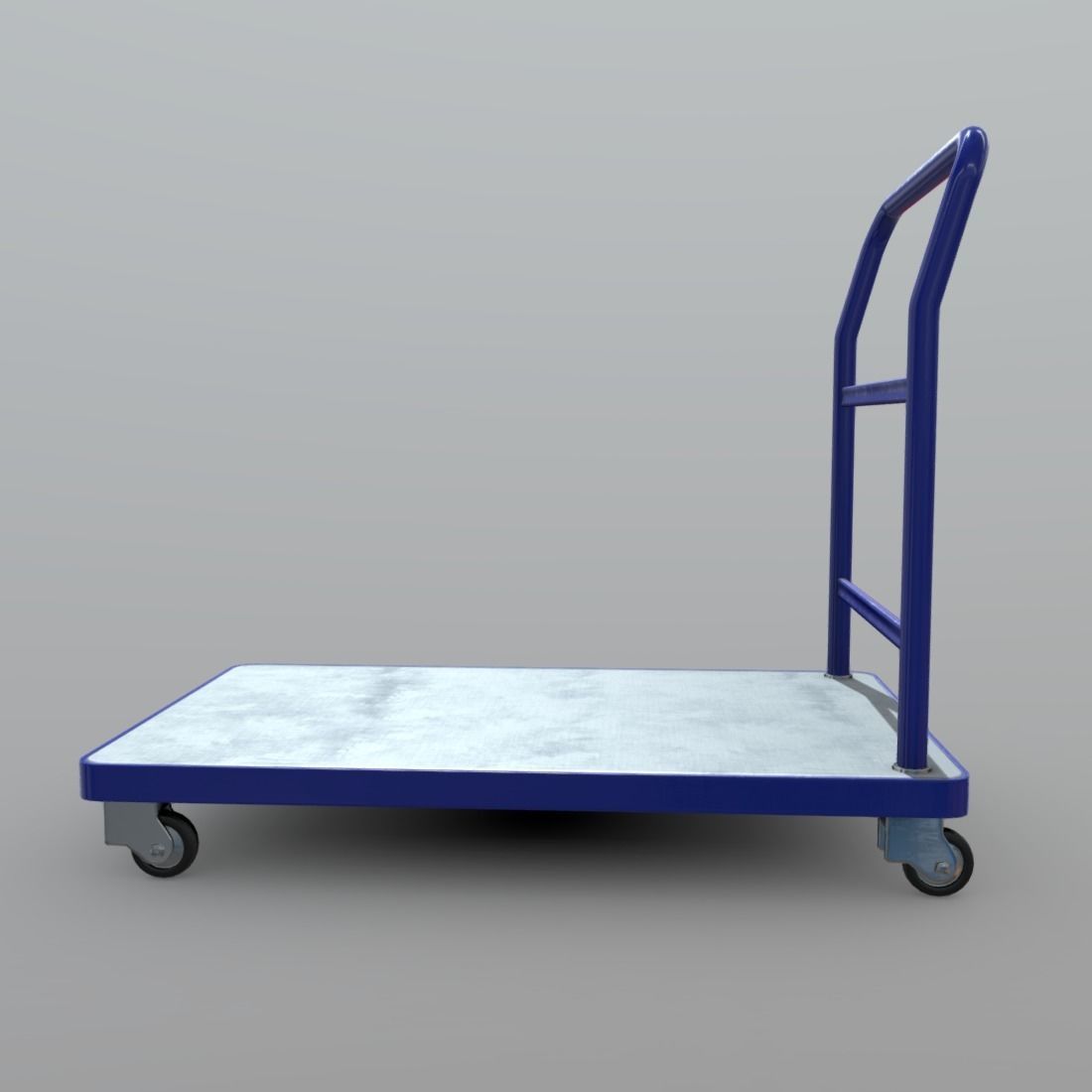 Platform Truck Low-poly 3D model_2