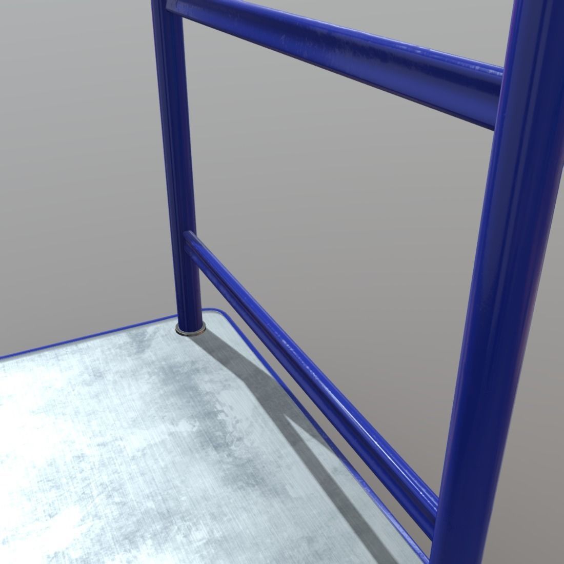 Platform Truck Low-poly 3D model_14