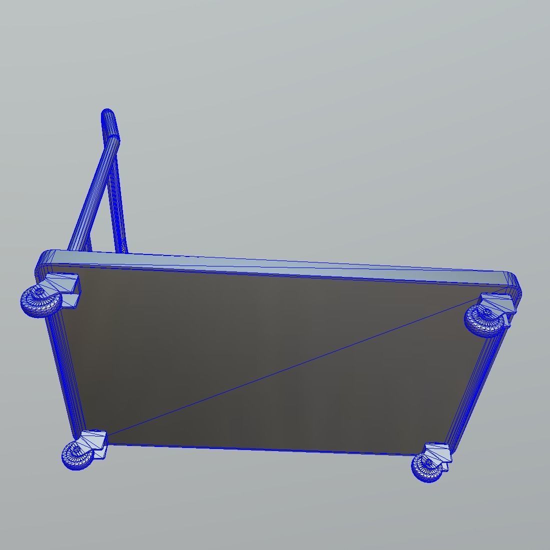 Platform Truck Low-poly 3D model_9