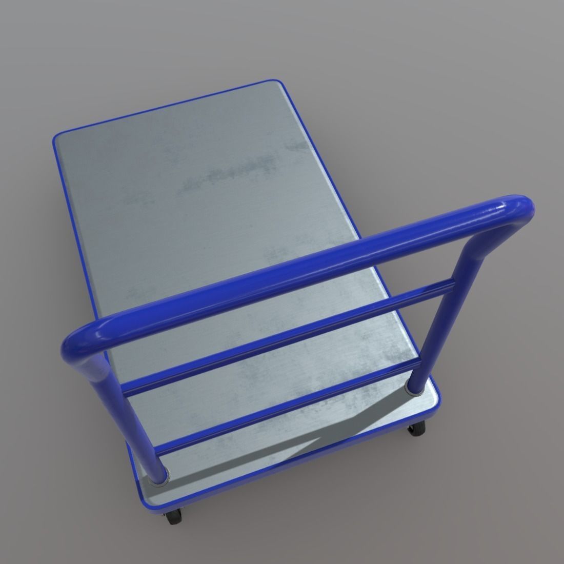 Platform Truck Low-poly 3D model_4