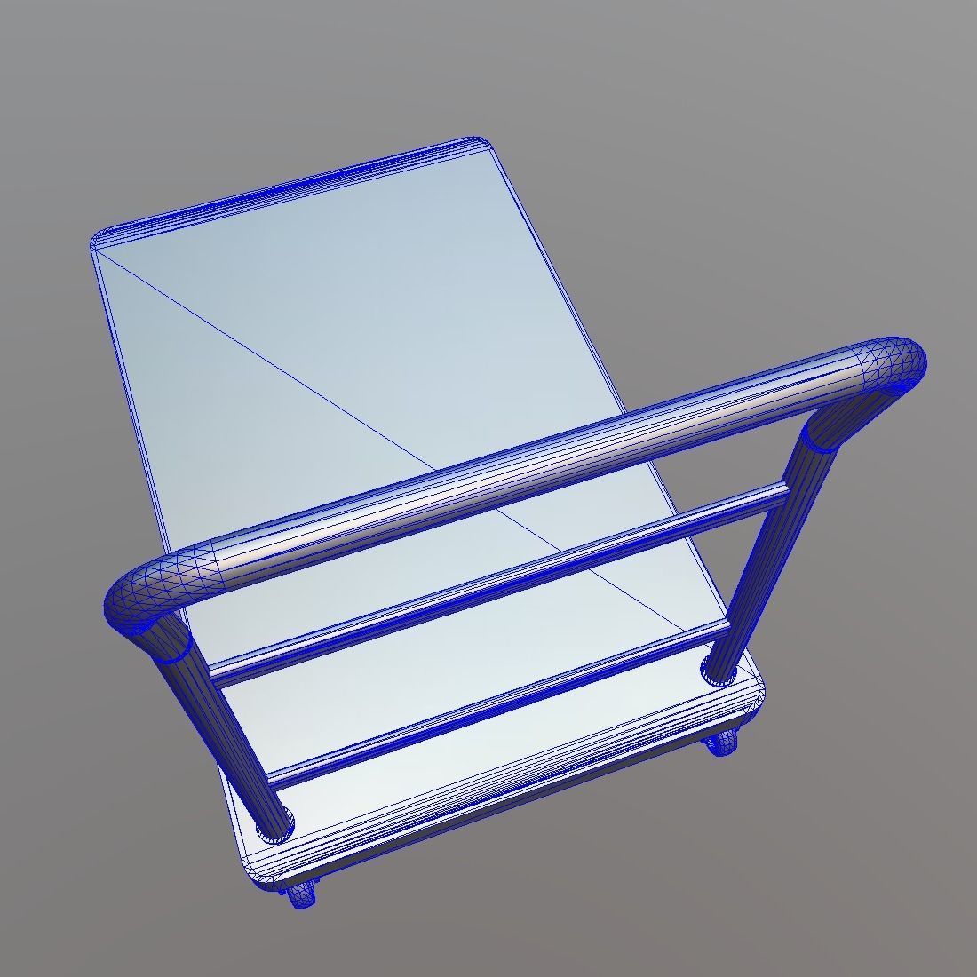 Platform Truck Low-poly 3D model_5