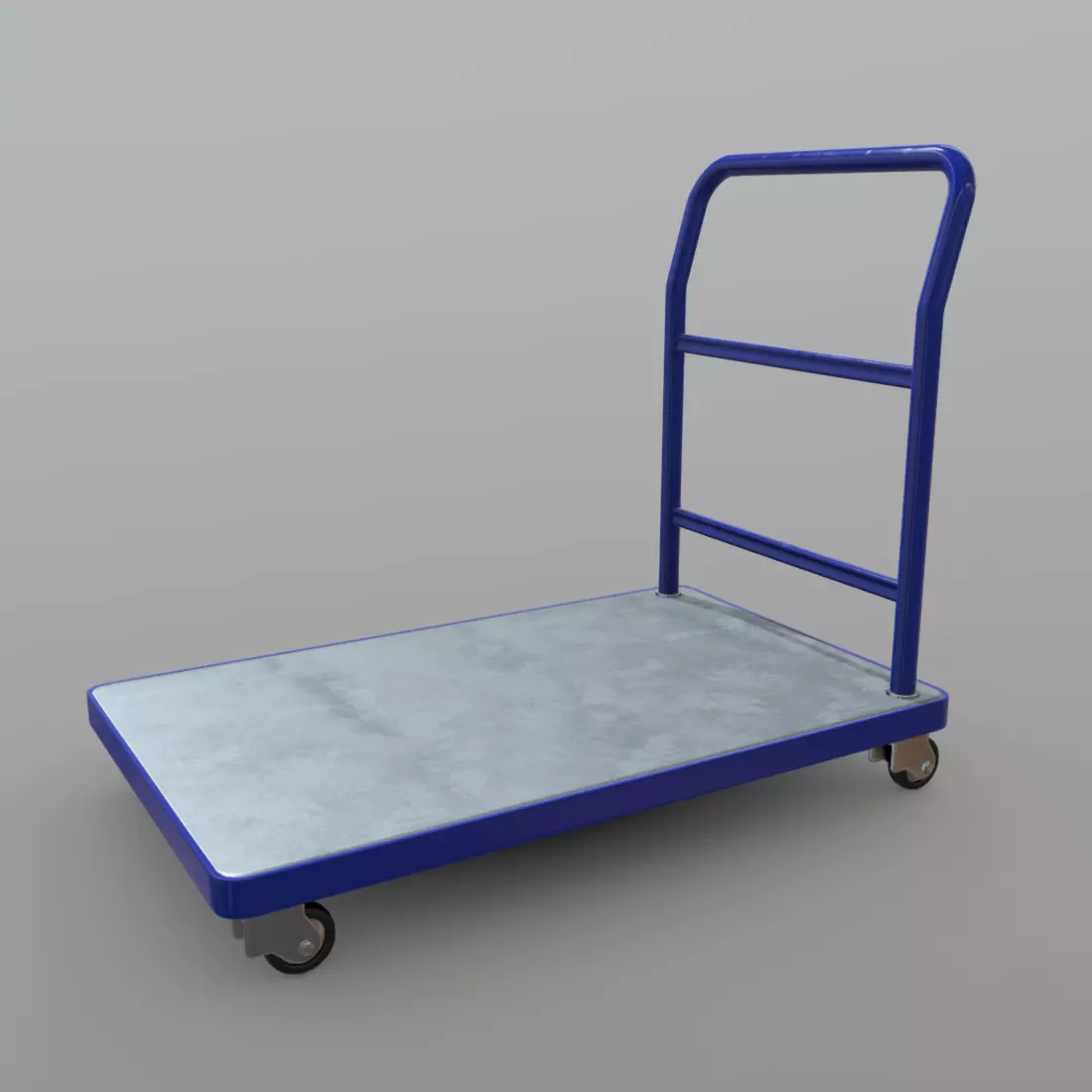 Platform Truck Low-poly 3D model_0