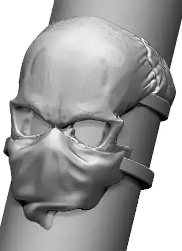 Mask Skull Ring 3D print model