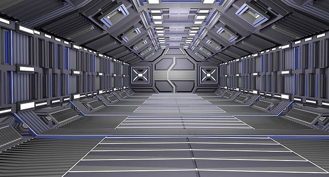 Sci  fi interior 3d model 3D model