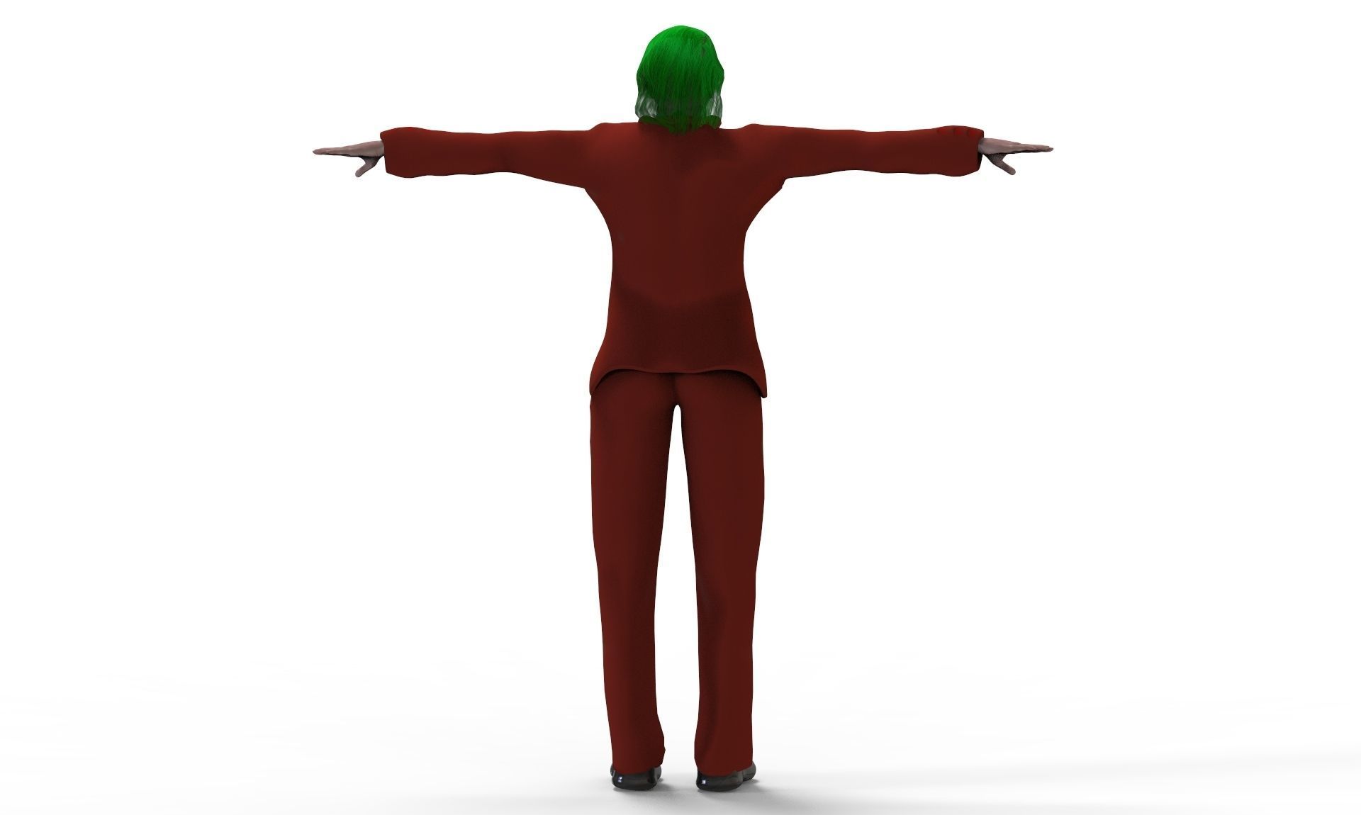 Joker in suit Low-poly 3D model_4