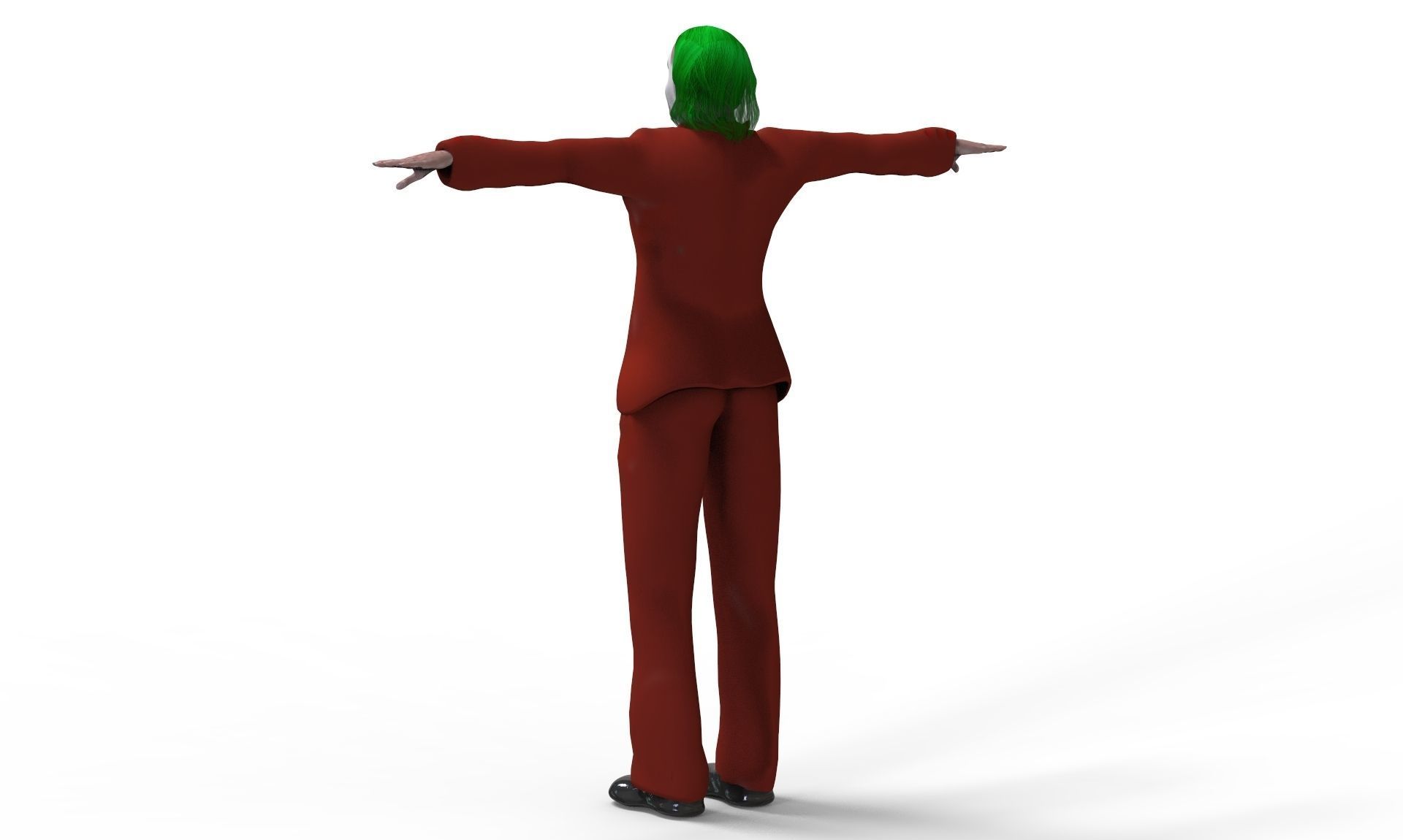 Joker in suit Low-poly 3D model_3