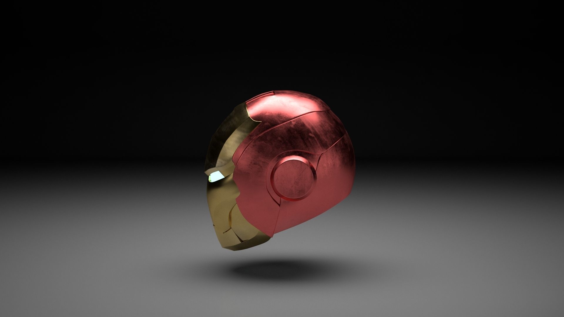 ironman helmet Low-poly 3D model_1