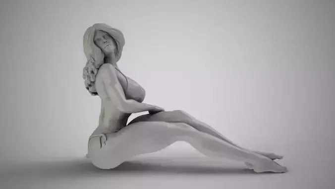 Woman Resting Feet 3D print model