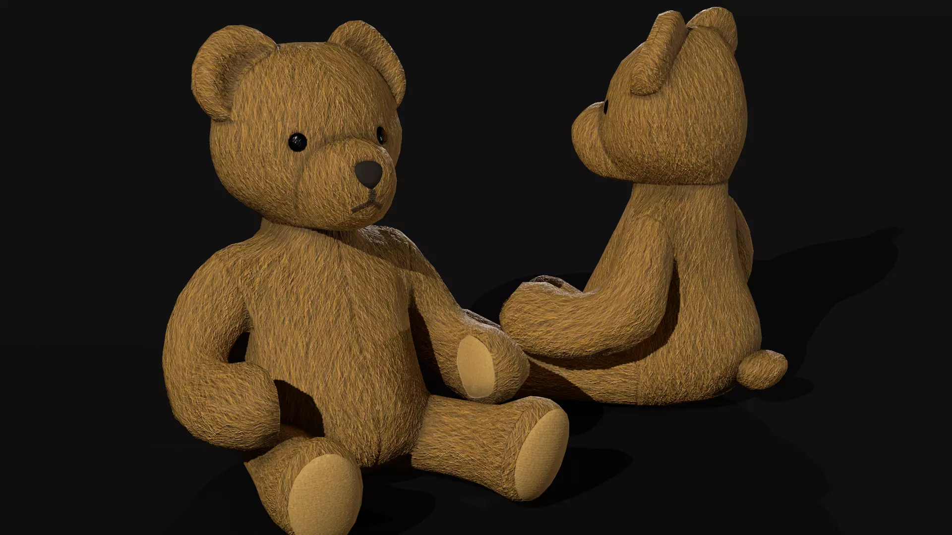 Teddy Bear Low-poly 3D model_0