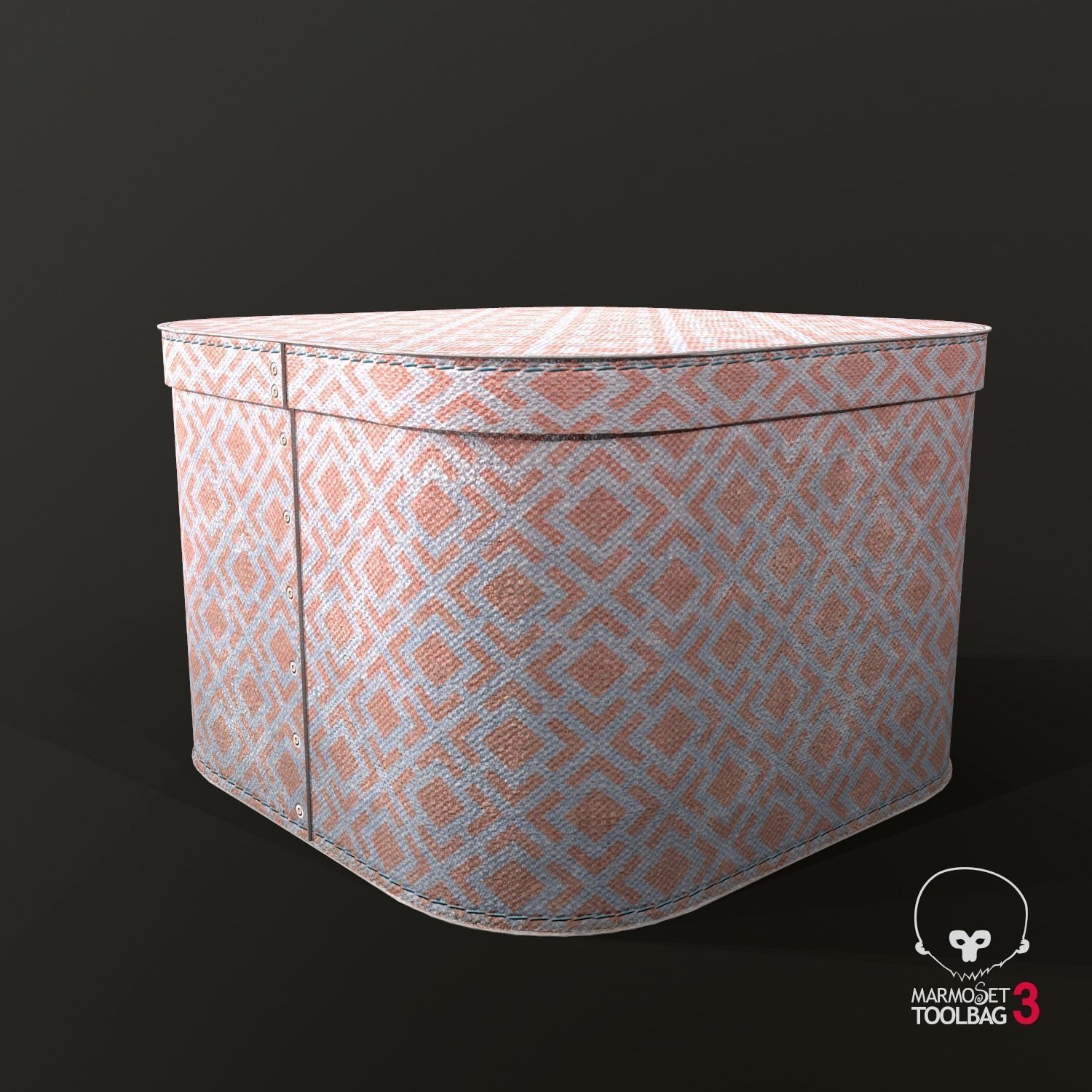 Designer Storage Box - used item Low-poly 3D model_3