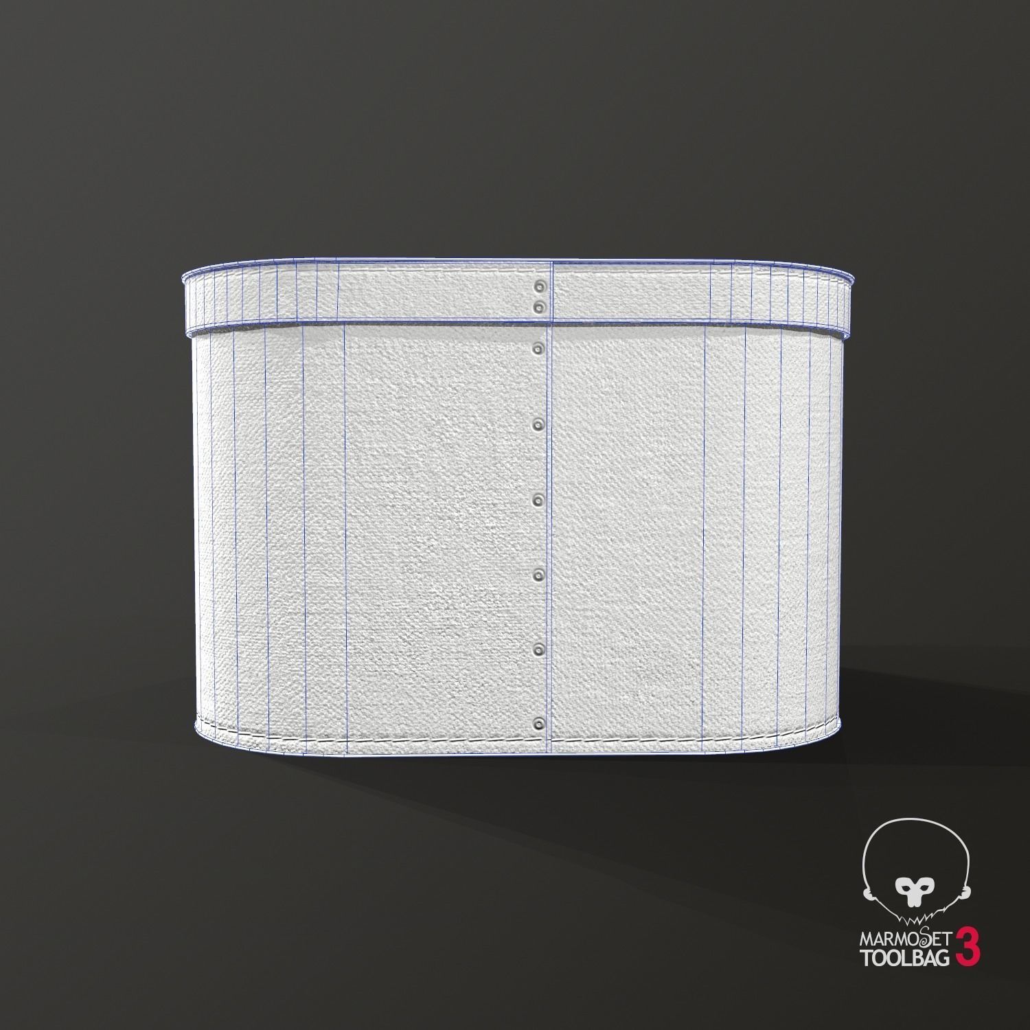 Designer Storage Box - used item Low-poly 3D model_4