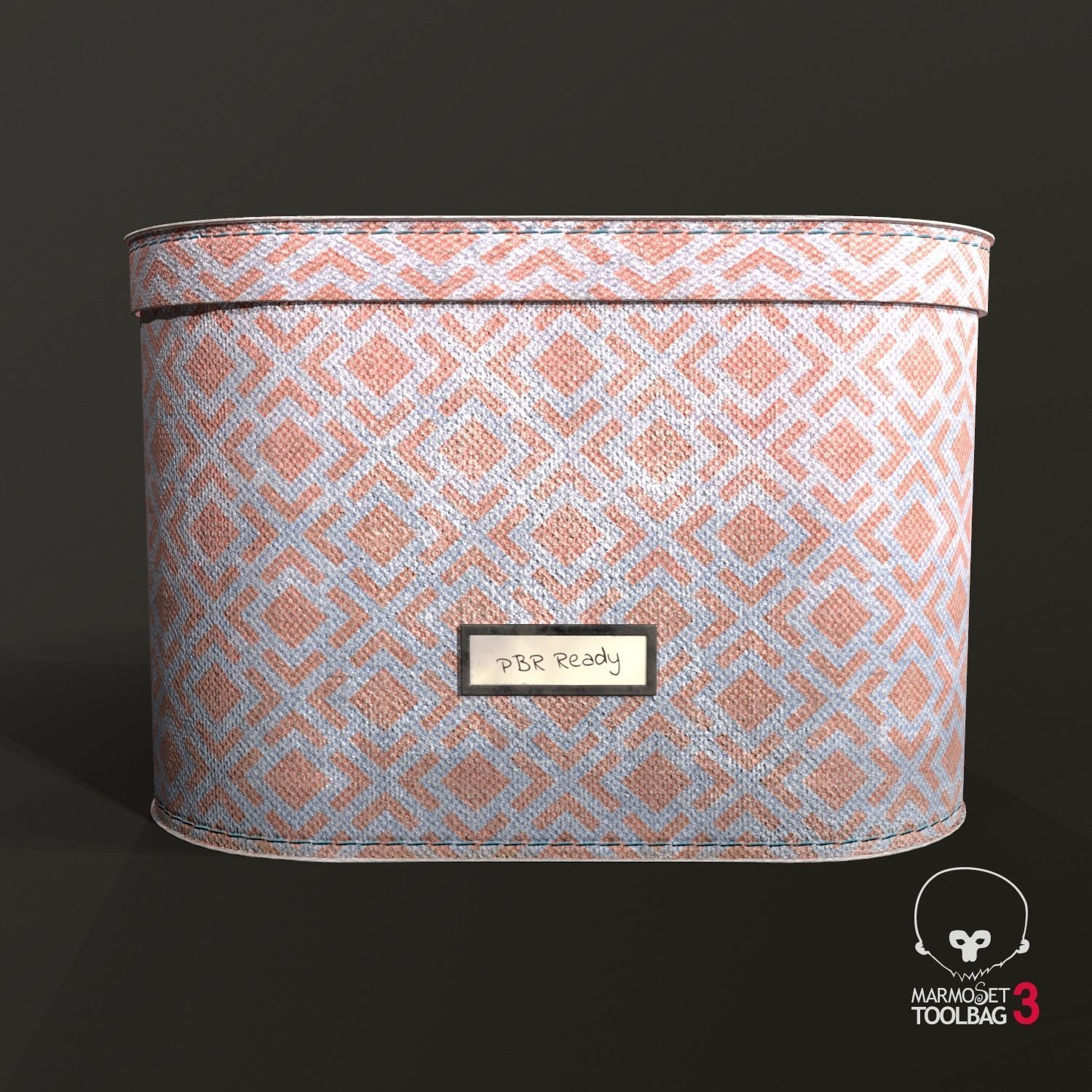 Designer Storage Box - used item Low-poly 3D model_2