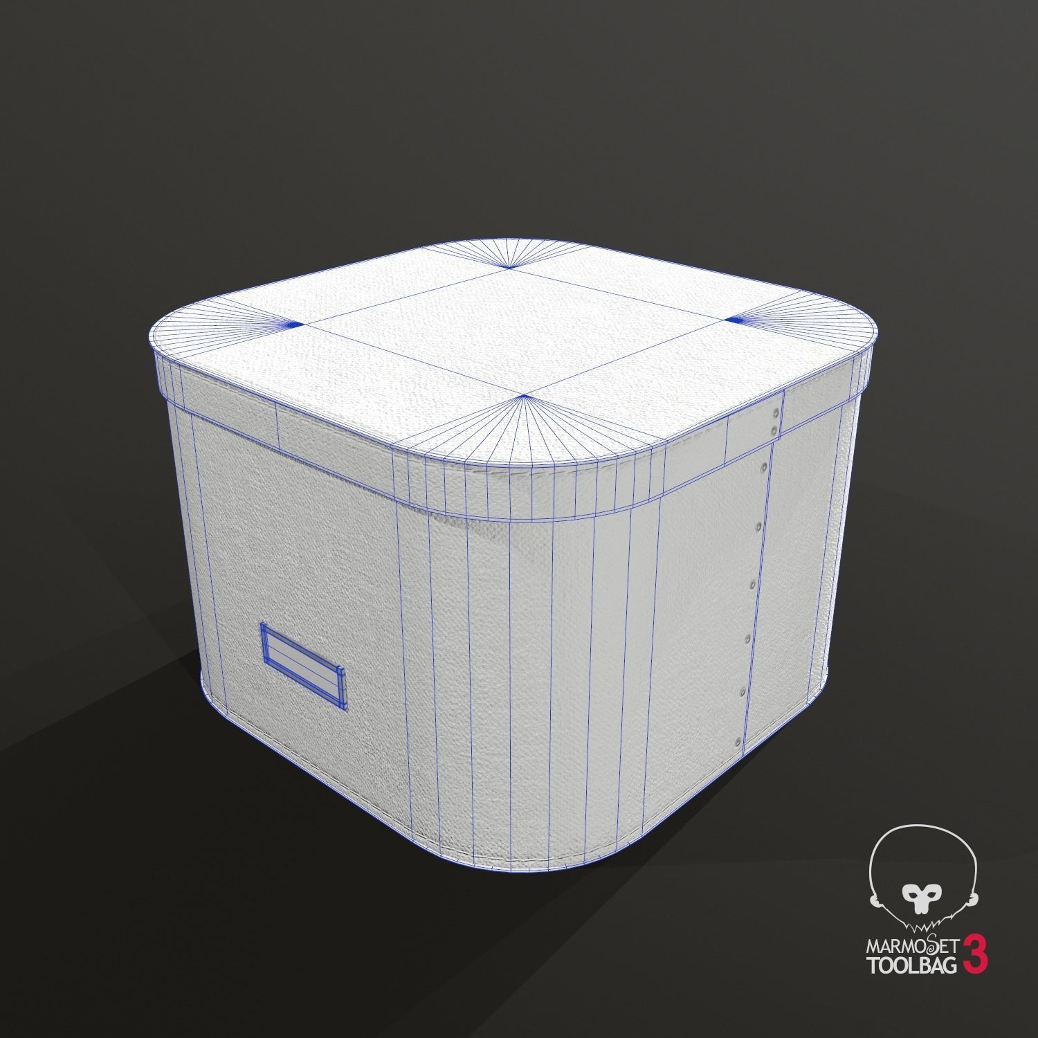 Designer Storage Box - used item Low-poly 3D model_5