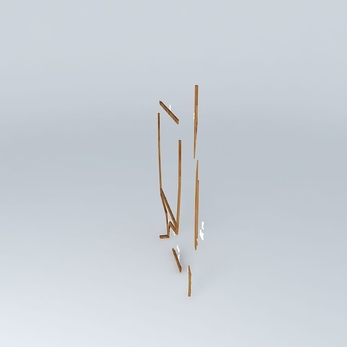 Spt 3 tv stand in gold Free 3D model_2