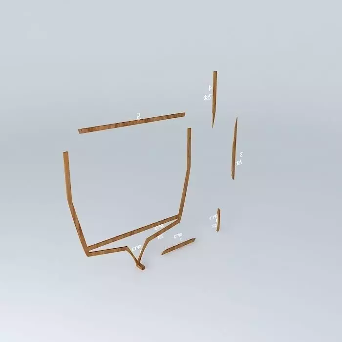 Spt 3 tv stand in gold Free 3D model_0