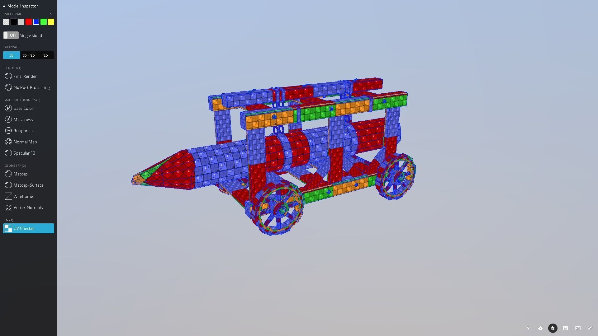 Medieval Battering Ram Low-poly 3D model_5