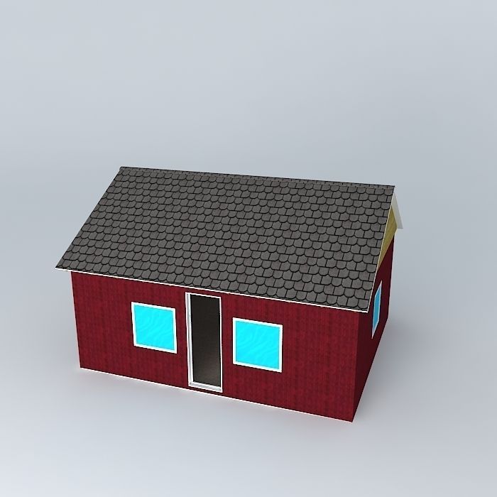 Simple developable house Free 3D model_1