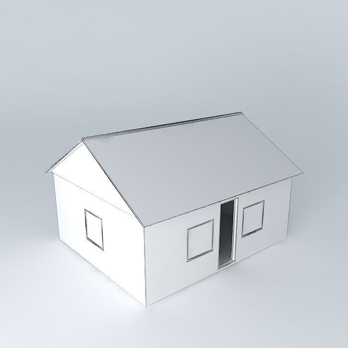 Simple developable house Free 3D model_4