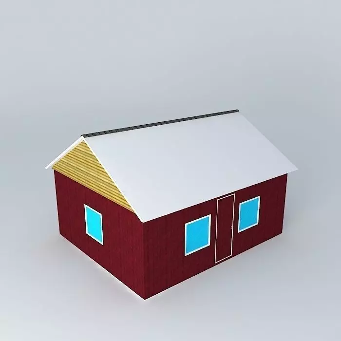Simple developable house Free 3D model_0