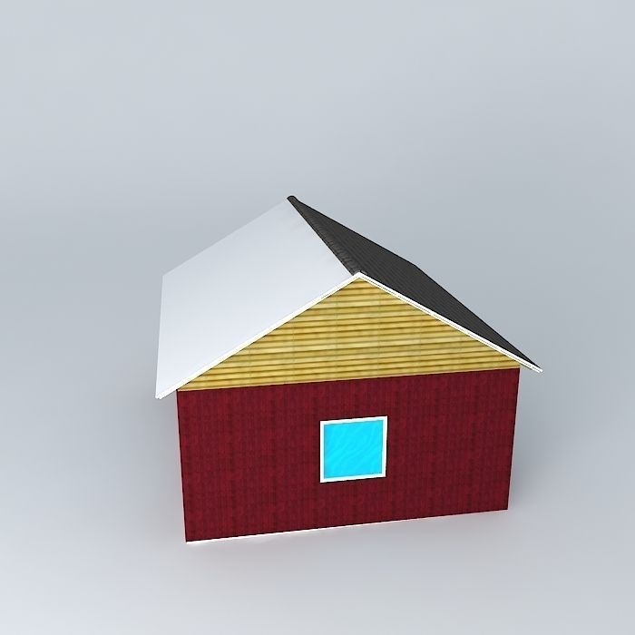 Simple developable house Free 3D model_2