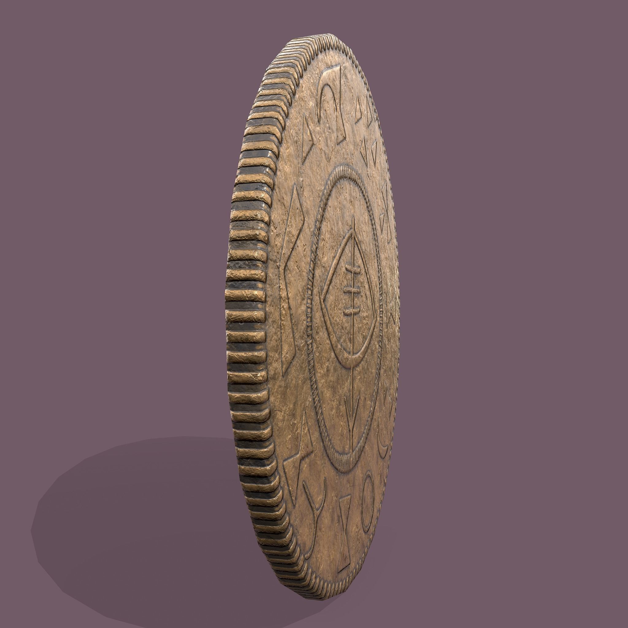 Viking Coin Low-poly 3D model_3