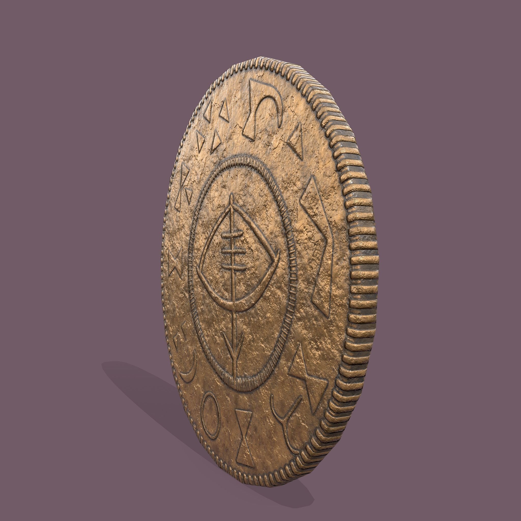 Viking Coin Low-poly 3D model_5