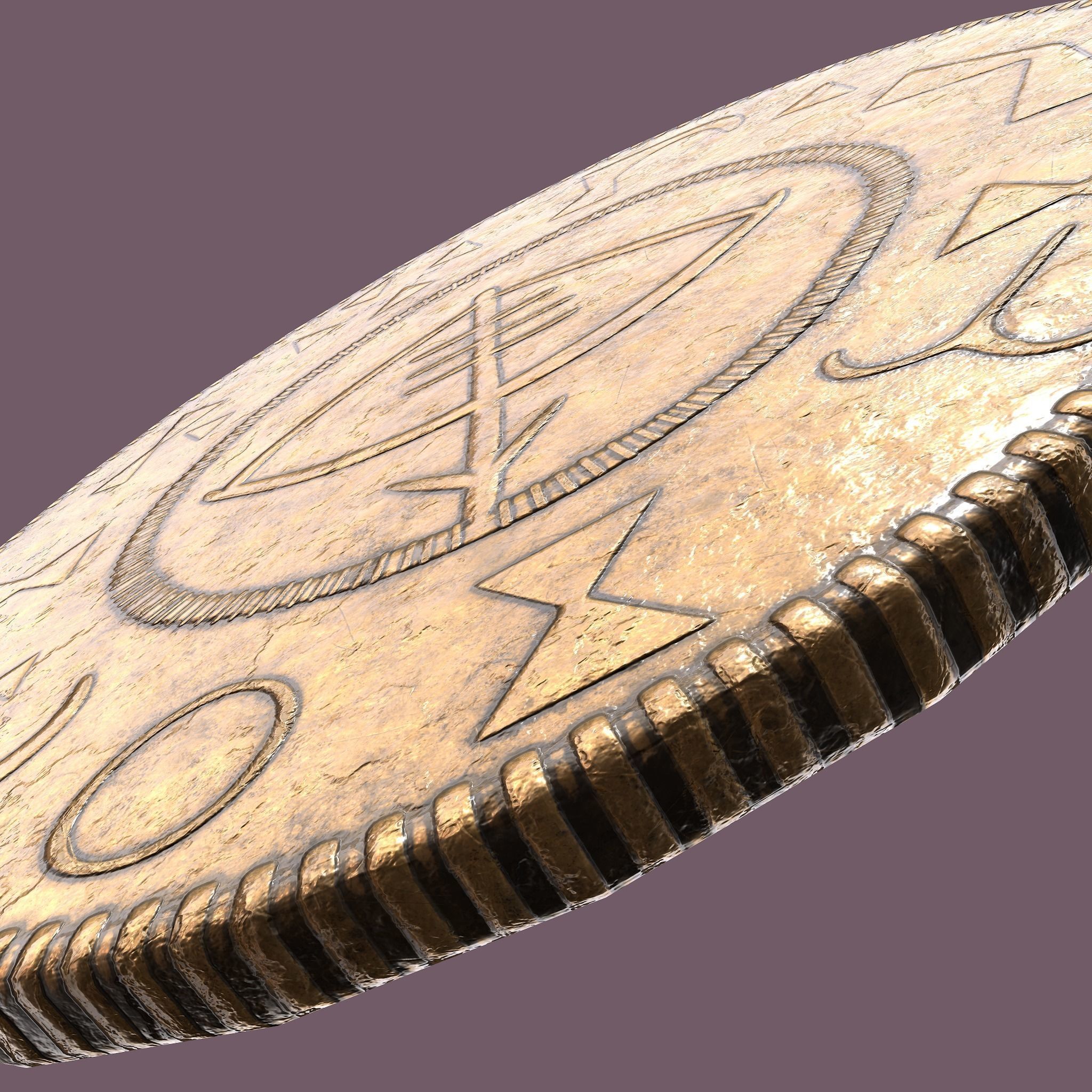 Viking Coin Low-poly 3D model_11