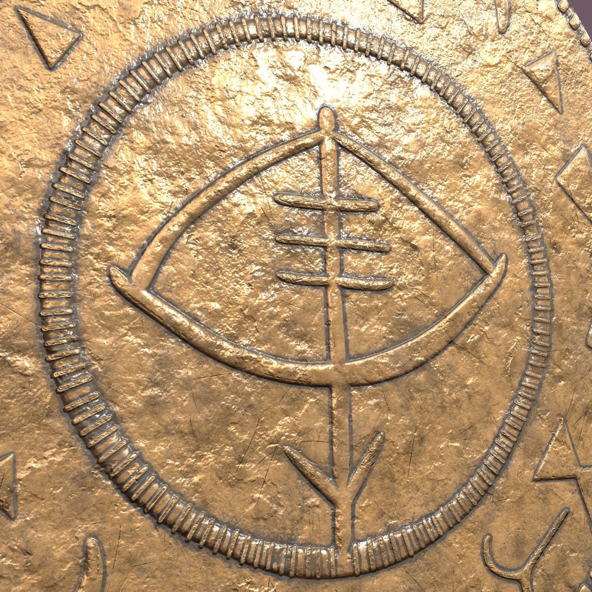 Viking Coin Low-poly 3D model_9