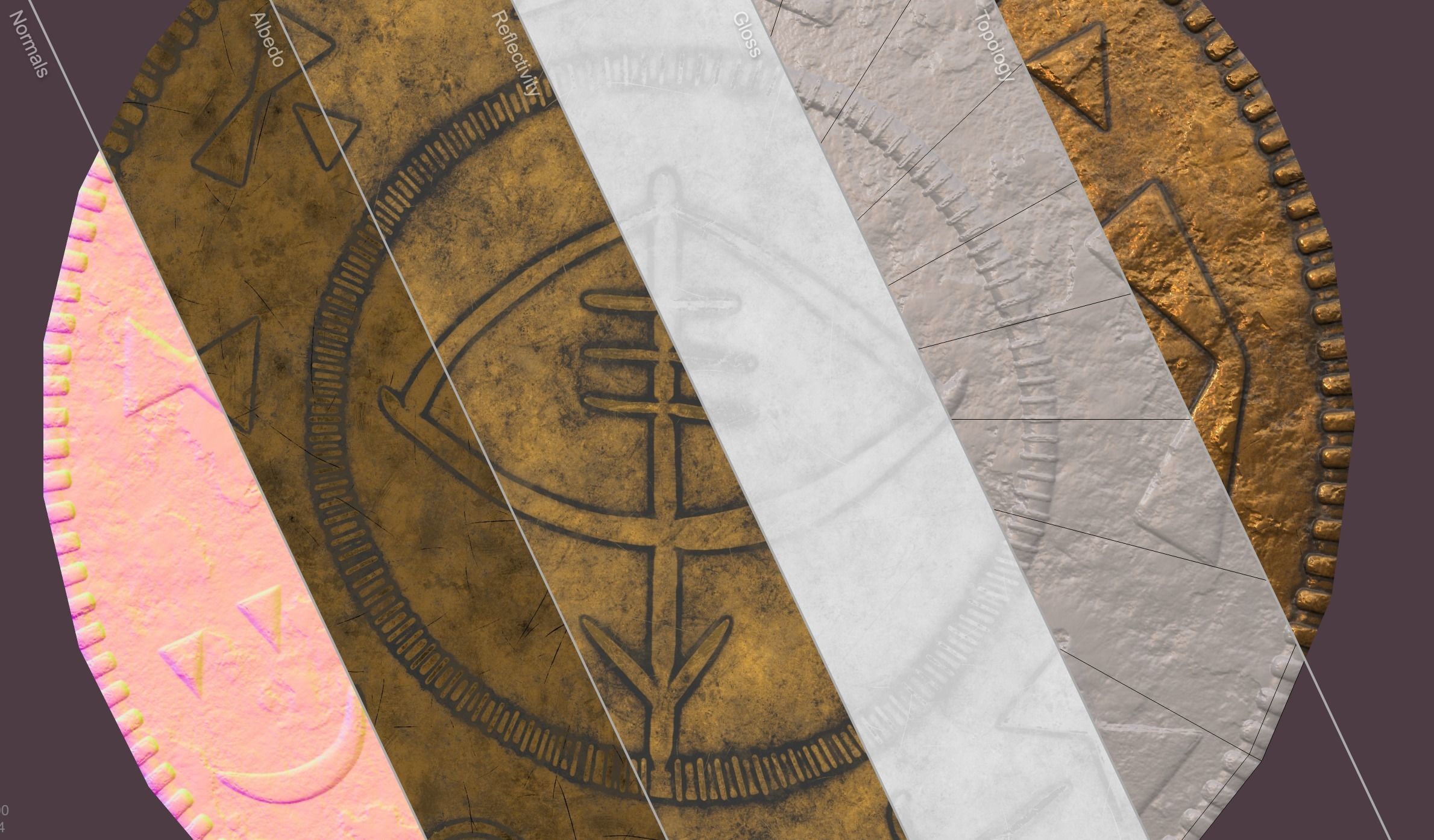 Viking Coin Low-poly 3D model_15