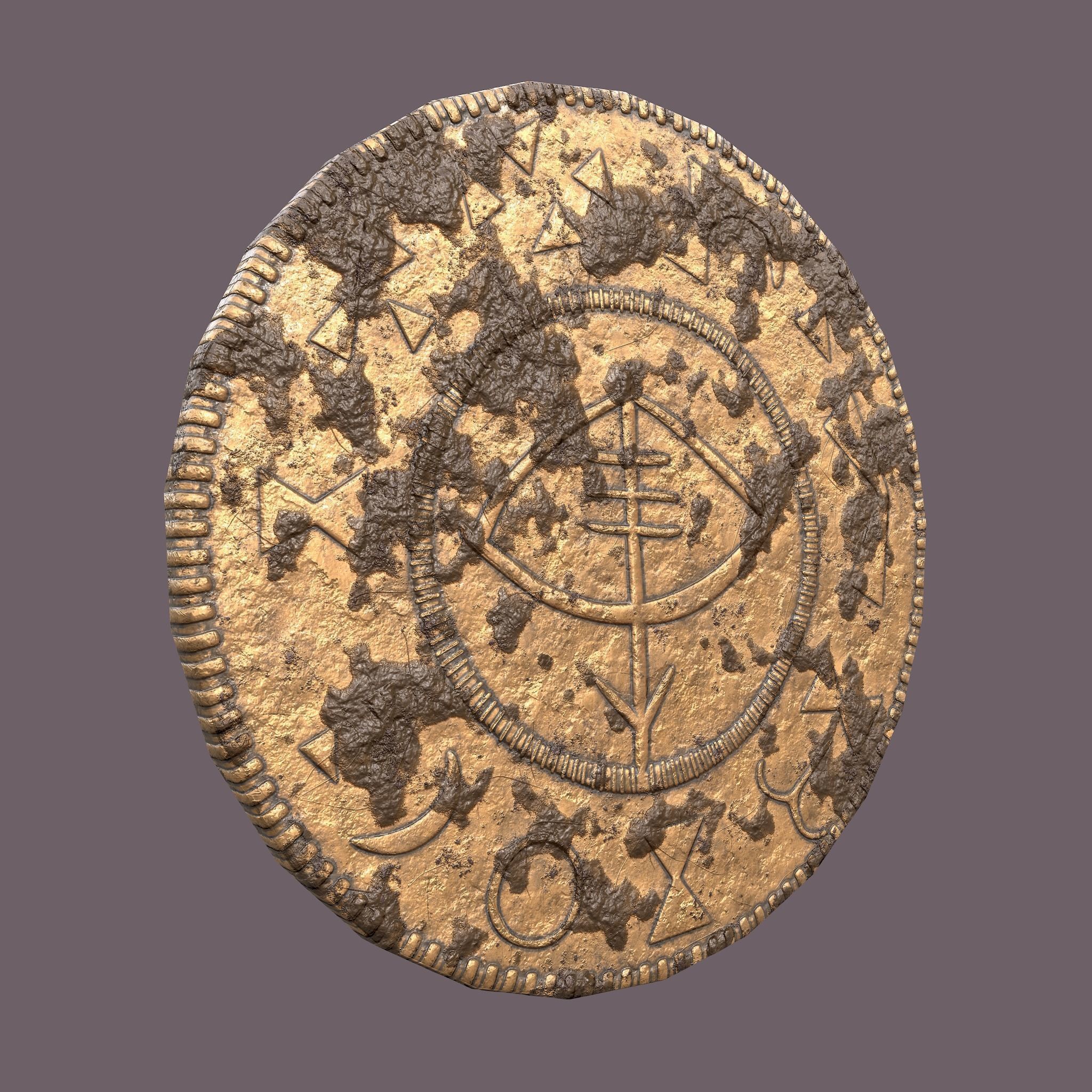 Viking Coin Low-poly 3D model_13