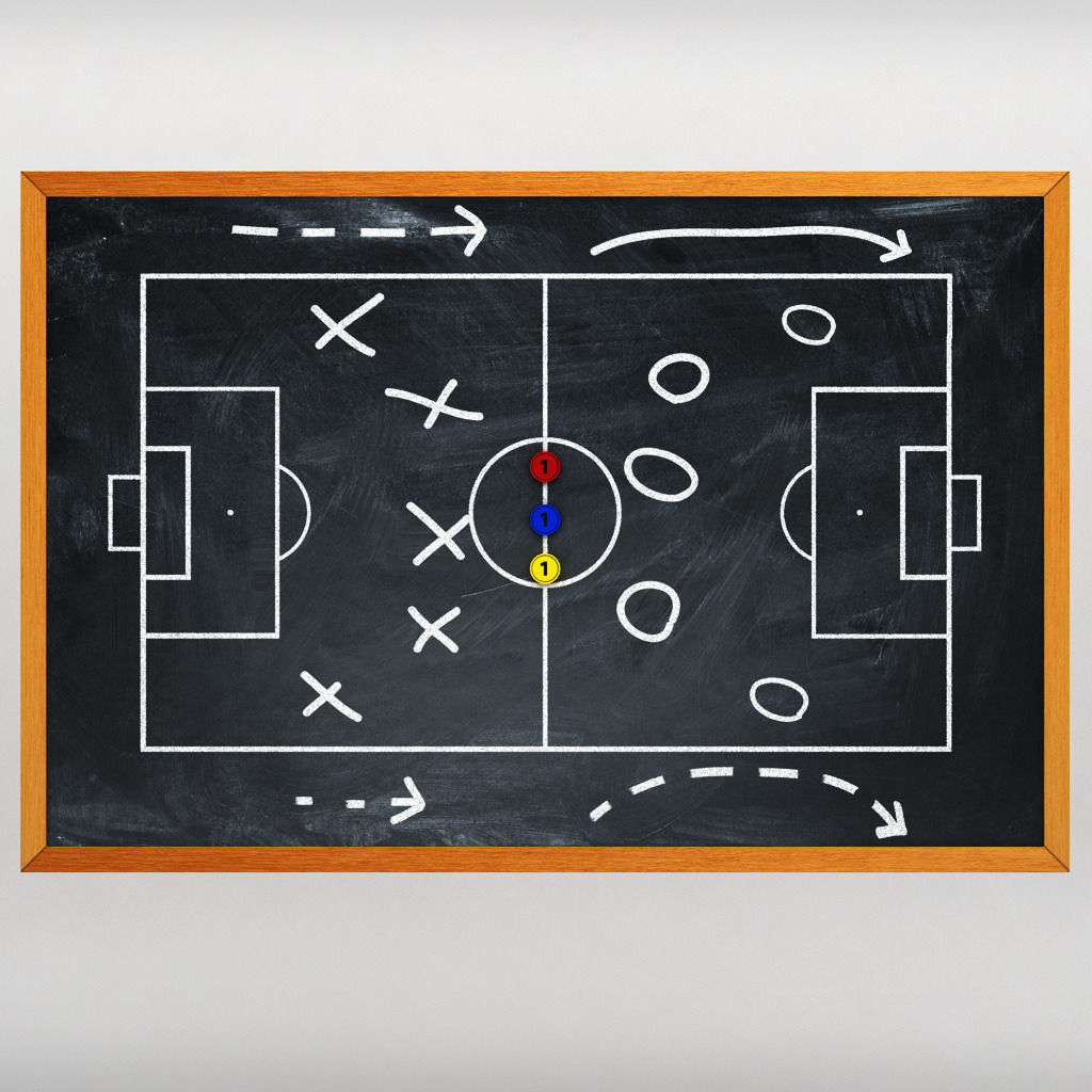 Sport chalkboard tactical low poly Low-poly 3D model_1