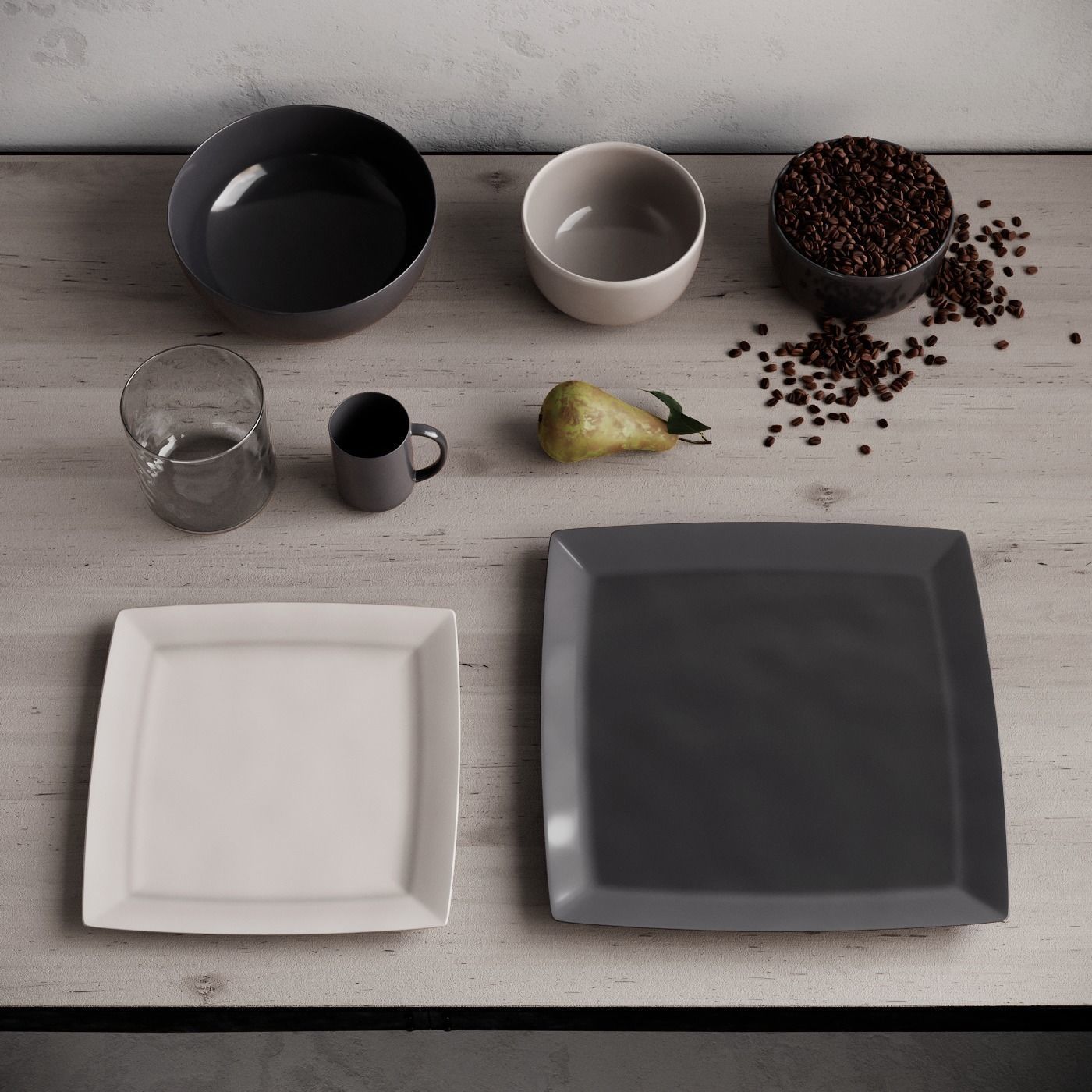 Mason Square Dinnerware Set 3D model_5