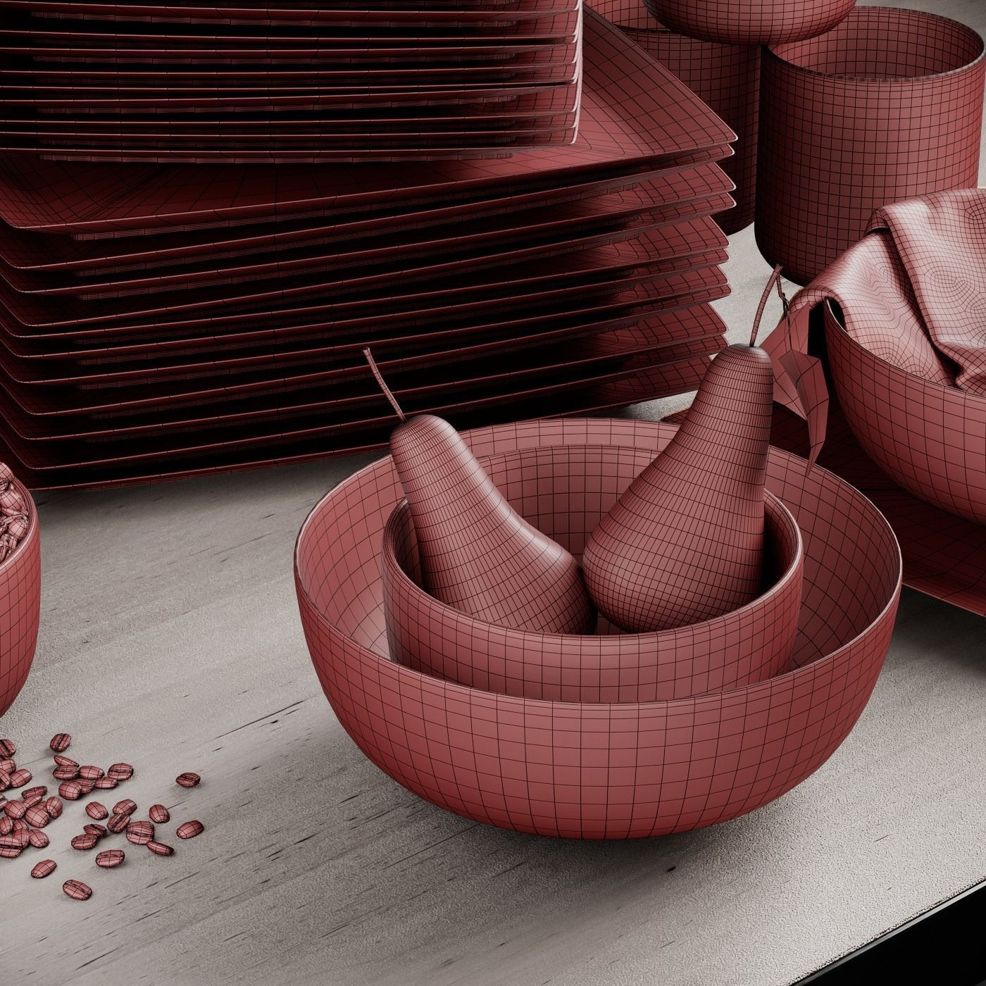 Mason Square Dinnerware Set 3D model_9