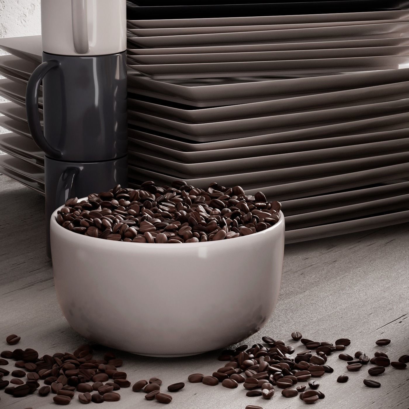 Mason Square Dinnerware Set 3D model_4