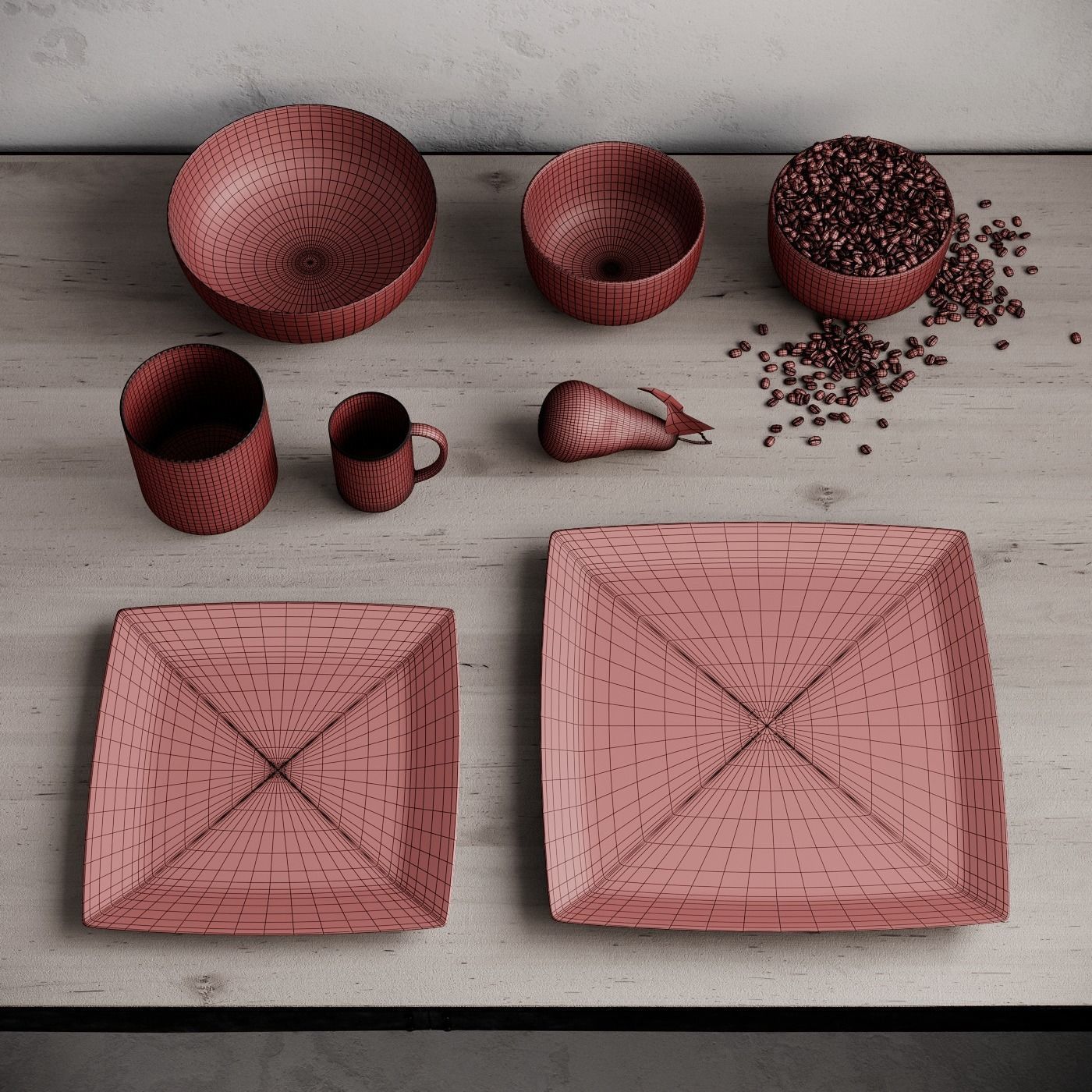 Mason Square Dinnerware Set 3D model_12